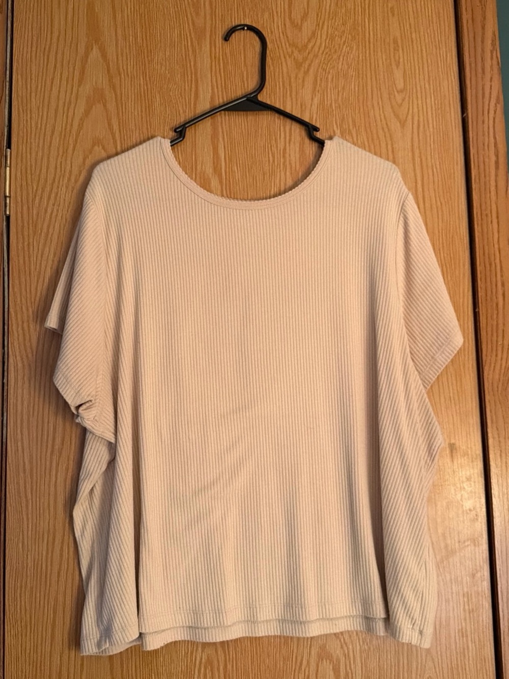 Old Navy Women's Ribbed Short-Sleeve Top in Beige